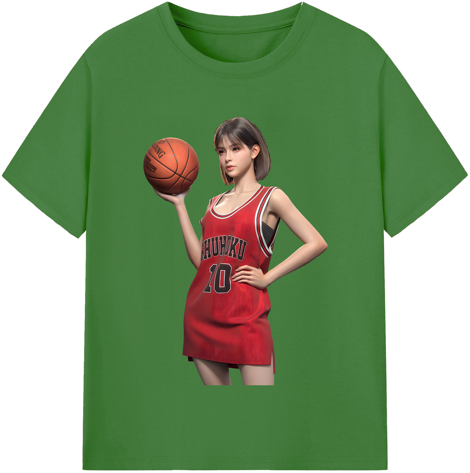 （画像用） SLAM DUNK／スラムダンク レディースカジュアルプリントTシャツ（綿100％）